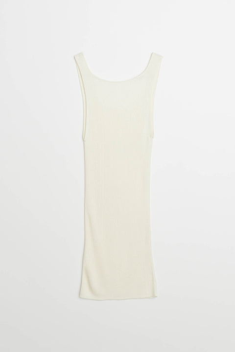 Liza silk tank Chalk