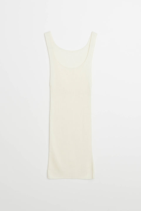 Liza silk tank Chalk