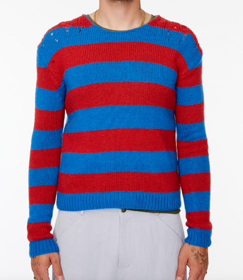 Mueller stripe pullover