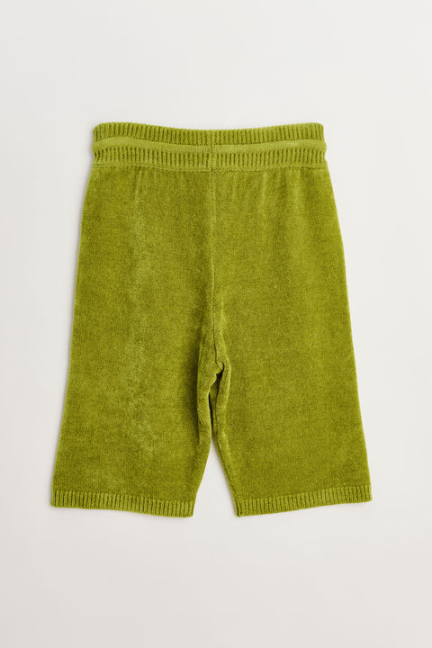 Tina velour shorts Green Tea