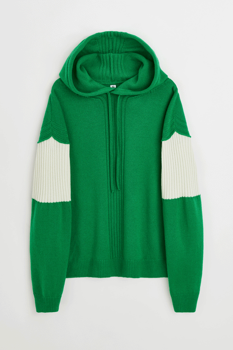 Leif hoodie in Green Arpa Stripe