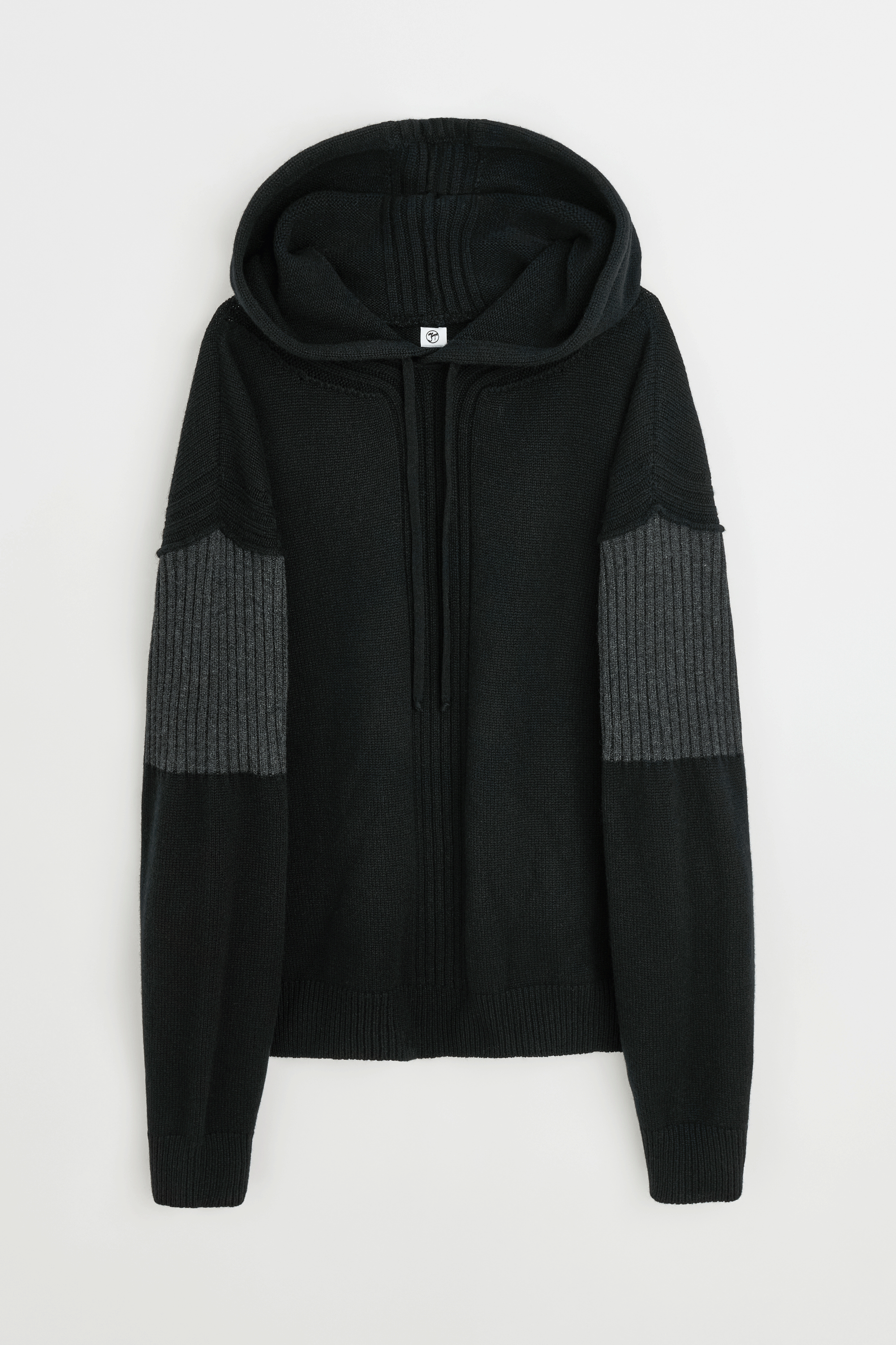 Leif hoodie in Black Tight Stripe